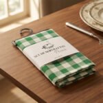 Set X6 Servilletas Picnic Picaso 80% Algodón 45x45 Verde Cuadrille Picnic - Imagen 2