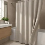 Cortina De Baño Dobby Teflon Hotel Rayada C/ Ganchos 180x180 Vison Dobby - Imagen 5