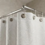 Cortina Para Baño De Tela 180x195 Blanca Labrada Blanca Labrada