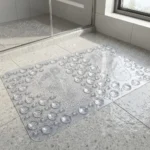 Alfombra De Ducha Pies Antideslizante Pvc Bañera 33x64 Transparente