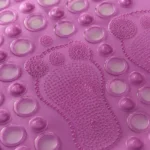 Alfombra De Ducha Pies Antideslizante Pvc Bañera 33x64 Fucsia - Imagen 3