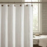 Cortina Para Baño De Tela 180x195 Blanca Labrada Blanca Labrada - Imagen 4