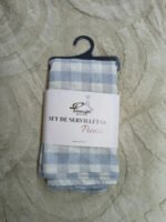 Set X6 Servilletas Picnic Picaso 80% Algodón 45x45 Celeste Cuadrille Picnic - Imagen 2