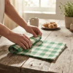 Set X6 Servilletas Picnic Picaso 80% Algodón 45x45 Verde Cuadrille Picnic - Imagen 4
