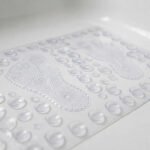 Alfombra De Ducha Pies Antideslizante Pvc Bañera 33x64 Transparente - Imagen 2