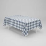 Mantel Picaso Cuadrille Picnic 200x155 Rectangular 80%aLG. Celeste Cuadrille - Imagen 2