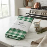 Set X6 Servilletas Picnic Picaso 80% Algodón 45x45 Verde Cuadrille Picnic